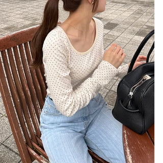 Polka Dot Long T-Shirt