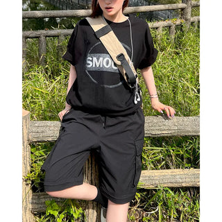 (Unisex) Lettering Front Logo T-Shirt