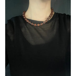 Woody Bead Necklace