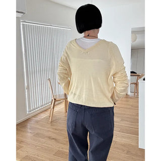 Vivid V-neck knit