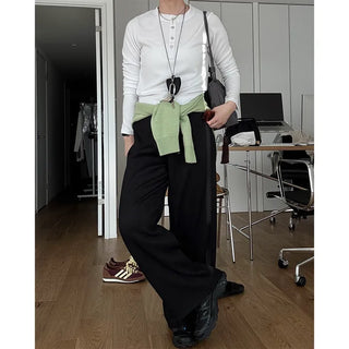 Button-up long T-shirt