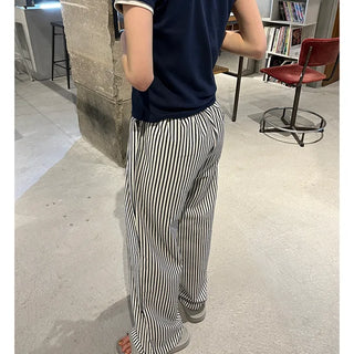 Cotton striped pants
