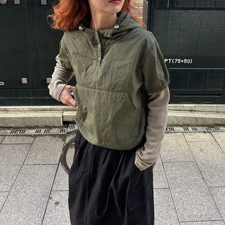 Layered nylon parka