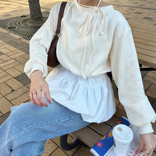 One-shoulder sweatshirt