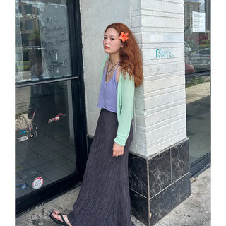 Sheer cropped cardigan