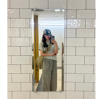 Striped string wide pants