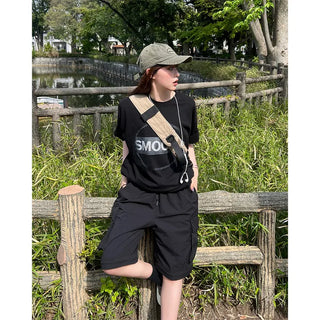 (Unisex) Lettering Front Logo T-Shirt