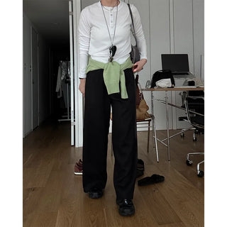 Button-up long T-shirt