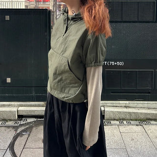 Layered nylon parka
