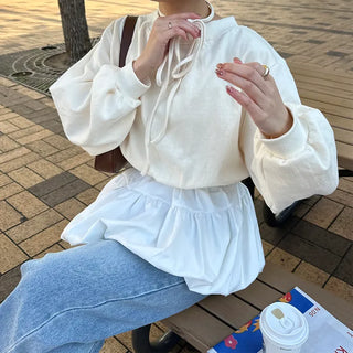One-shoulder sweatshirt