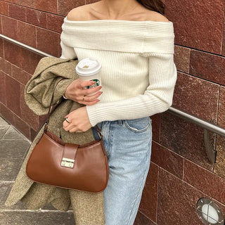 Off-shoulder knit