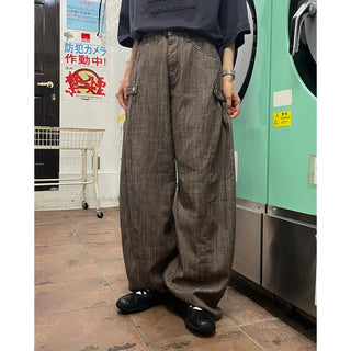 Side-strap wide-leg pants