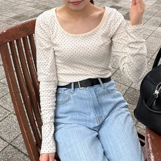 Polka Dot Long T-Shirt