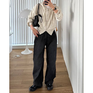 Lightweight cropped hoodie