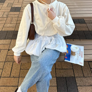 One-shoulder sweatshirt