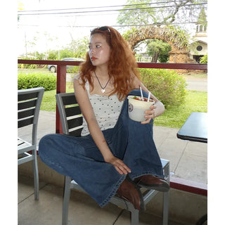 Dot Cap Sleeve Top