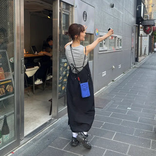 Backless long camisole dress