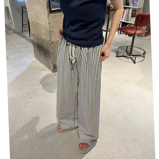 Cotton striped pants