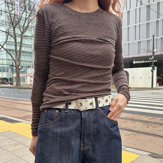Soft border layered T-shirt