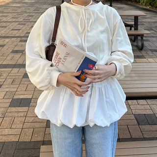One-shoulder sweatshirt