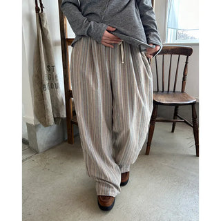 Striped Banding Pants