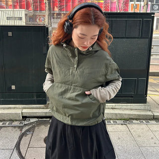 Layered nylon parka