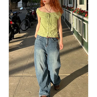 Checked feminine blouse