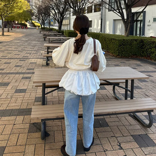 One-shoulder sweatshirt