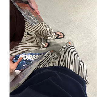 Cotton striped pants