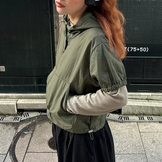Layered nylon parka