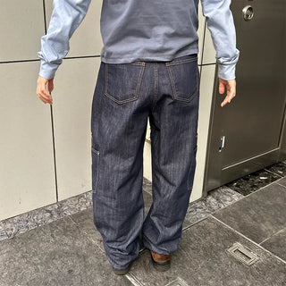 Pocket wide denim pants