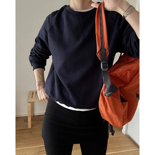 Stitched raglan sweatshirt