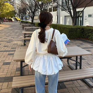 One-shoulder sweatshirt