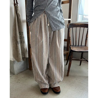 Striped Banding Pants