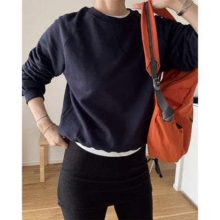 Stitched raglan sweatshirt