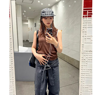 Check Strap Camp Cap