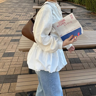 One-shoulder sweatshirt