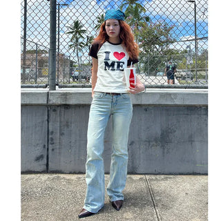 Semi-bootcut denim