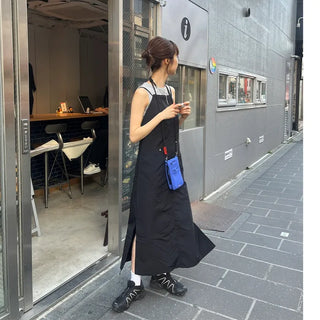 Backless long camisole dress