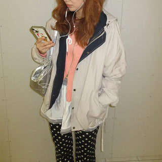 Hooded double zip-up