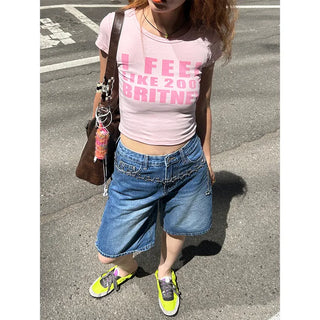 Lettering Half Mini T-Shirt