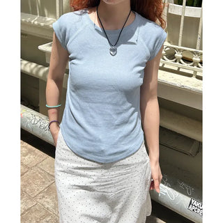 Cropped basic T-shirt