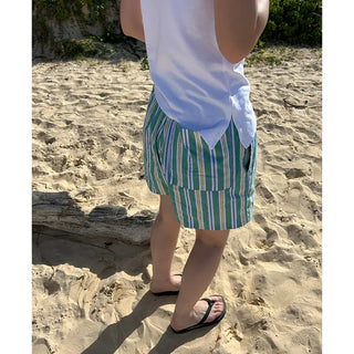 Patterned cotton shorts