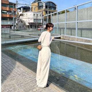 Cotton Tuck Banding Pants