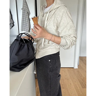 Lightweight cropped hoodie