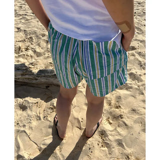 Patterned cotton shorts