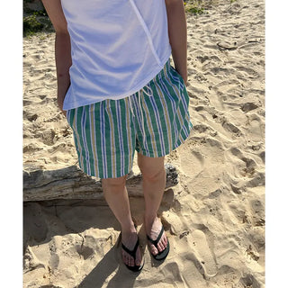 Patterned cotton shorts