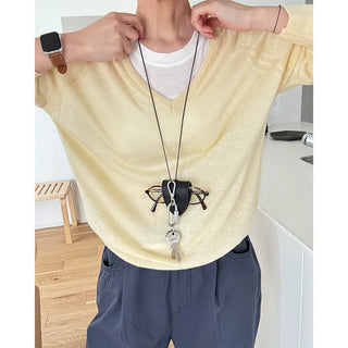 Vivid V-neck knit