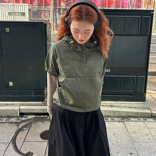 Layered nylon parka