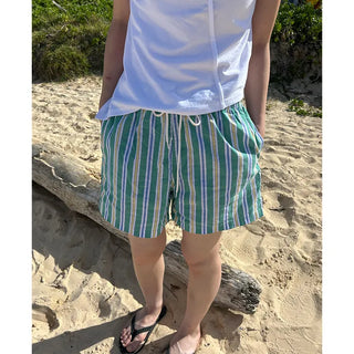 Patterned cotton shorts